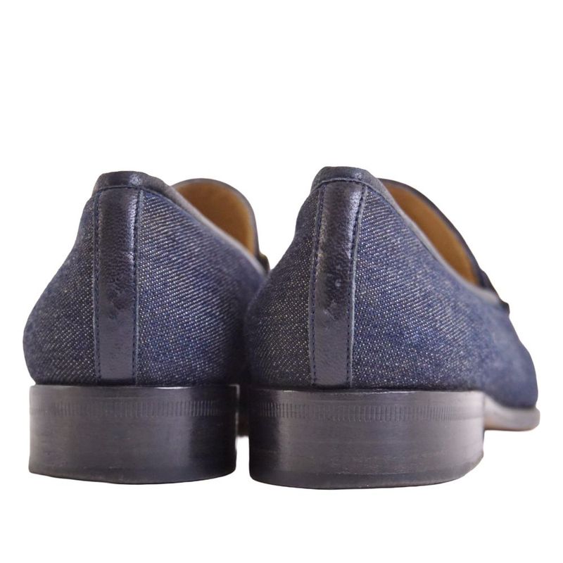 Gucci Vintage Loafers Moccasins Denim Horsebit