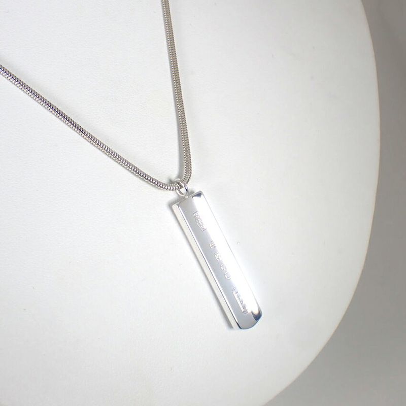 Tiffany & Co 925 Bar Pendant Necklace