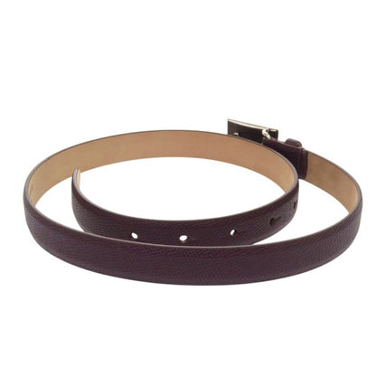 Dolce & Gabbana Logo Plate Buckle Leather Purple Belt