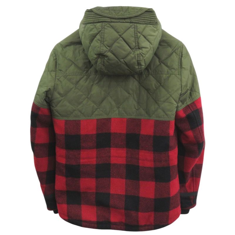 Moncler Altier Giubbotto Plaid 1 Down Feather Khaki Red Jacket
