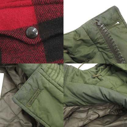 Moncler Altier Giubbotto Plaid 1 Down Feather Khaki Red Jacket