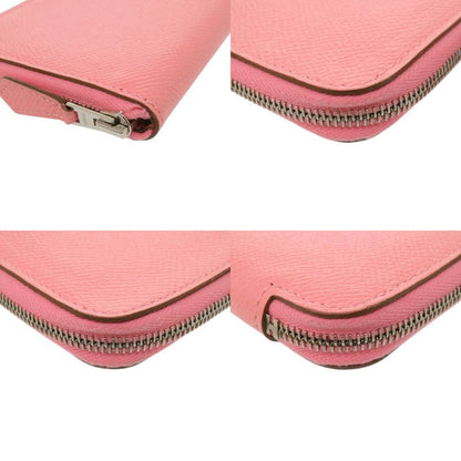 Hermes Azap Mini Veau Epsom Rose Confetti Silver Coin Case Wallet