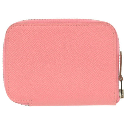 Hermes Azap Mini Veau Epsom Rose Confetti Silver Coin Case Wallet