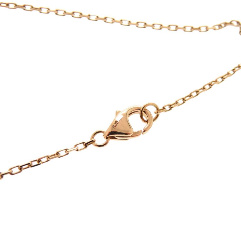 Cartier Logo Double C 18k Pink Gold Diamond Necklace