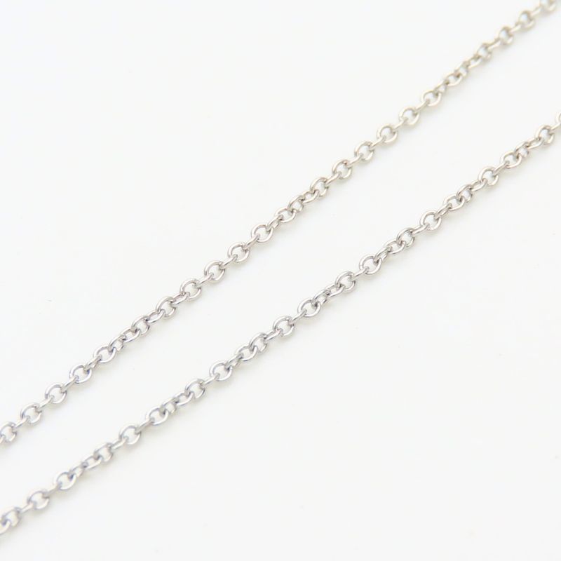 Tiffany & Co Necklace Solitaire Diamond Platinum Simple