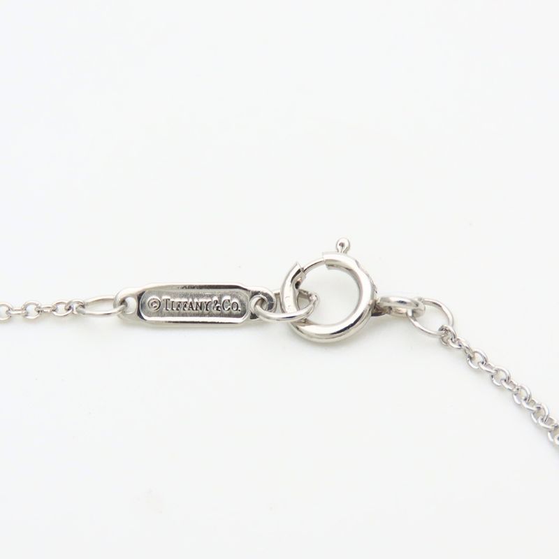 Tiffany & Co Necklace Solitaire Diamond Platinum Simple