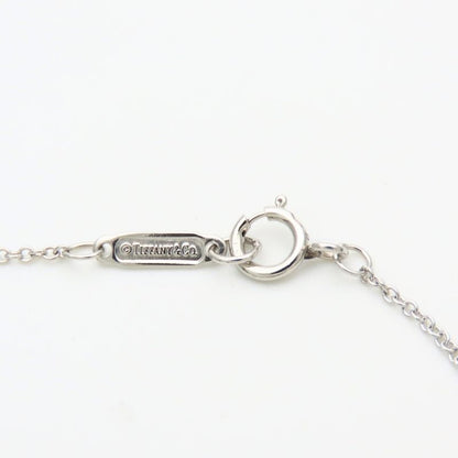 Tiffany & Co Necklace Solitaire Diamond Platinum Simple