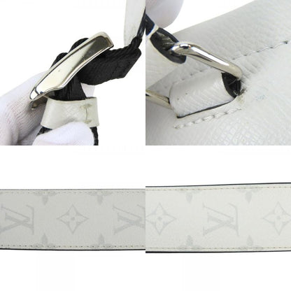 Louis Vuitton Shoulder Bag Flap Messenger Taiga Monogram Antarctica Gray
