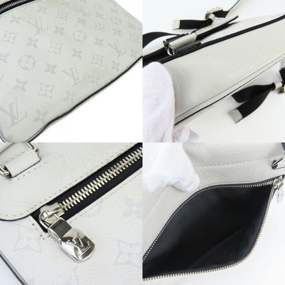 Louis Vuitton Shoulder Bag Flap Messenger Taiga Monogram Antarctica Gray