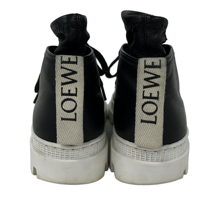 Loewe Short Boots 36 Black Combat Leather