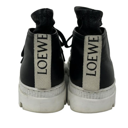 Loewe Short Boots 36 Black Combat Leather