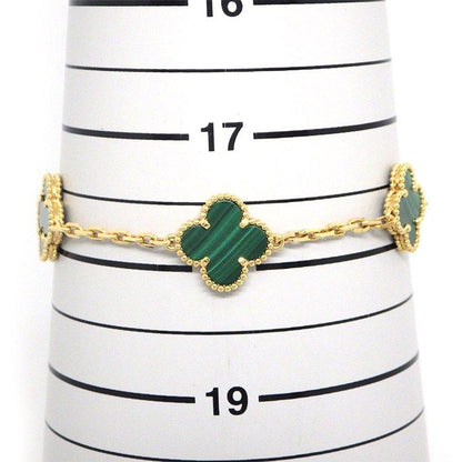 Van Cleef & Arpels Bracelet Vintage Alhambra 5 Motifs Malachite 18k Yellow Gold