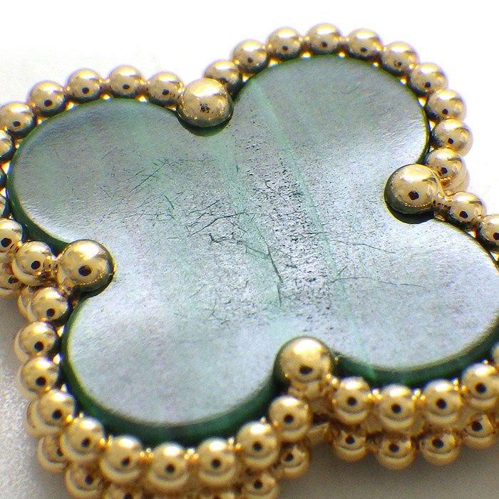 Van Cleef & Arpels Bracelet Vintage Alhambra 5 Motifs Malachite 18k Yellow Gold