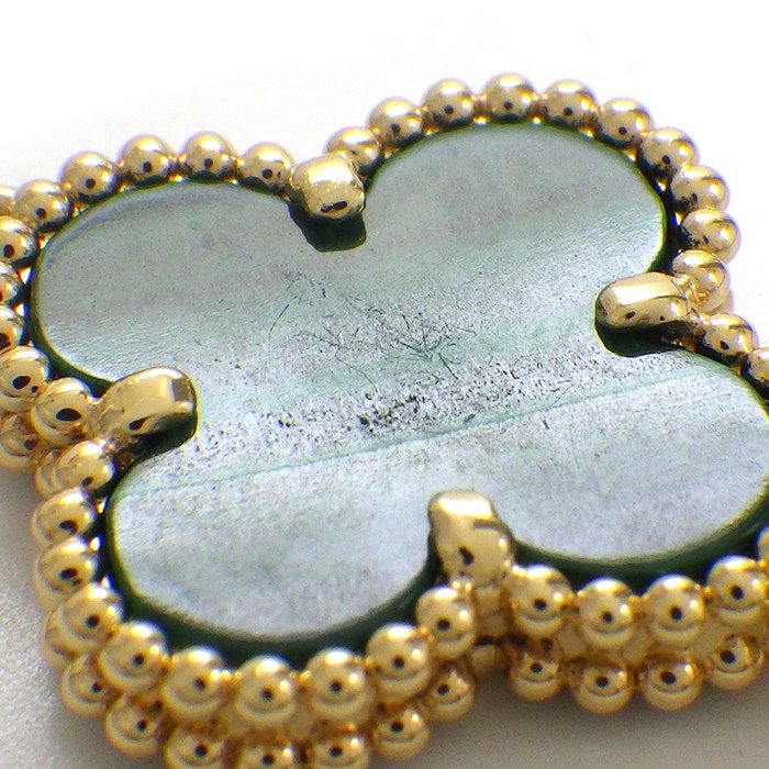Van Cleef & Arpels Bracelet Vintage Alhambra 5 Motifs Malachite 18k Yellow Gold