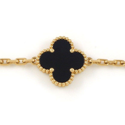 Van Cleef & Arpels Long Necklace Vintage Gial Hambra 20 Motif Onyx 18k Yellow