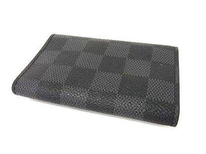 Louis Vuitton Key Case Multicles 6 Black Damier Graphite Canvas Leather 6 Rows