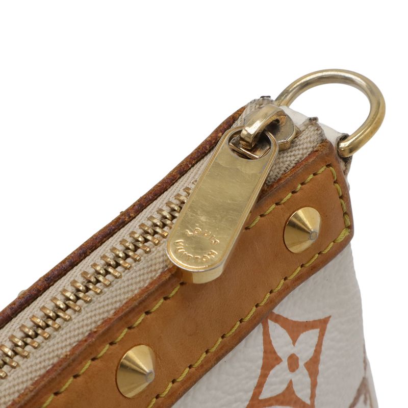 Louis Vuitton Monogram Multicolor Pochette Pouch Handbag Blanc White