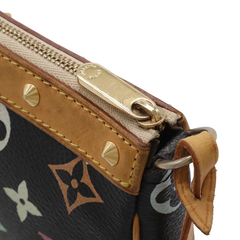 Louis Vuitton Monogram Multicolor Pochette Pouch Noir Black
