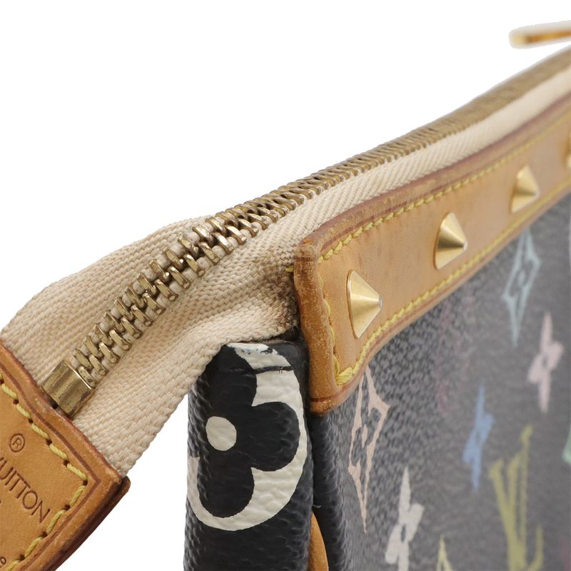 Louis Vuitton Monogram Multicolor Pochette Pouch Noir Black
