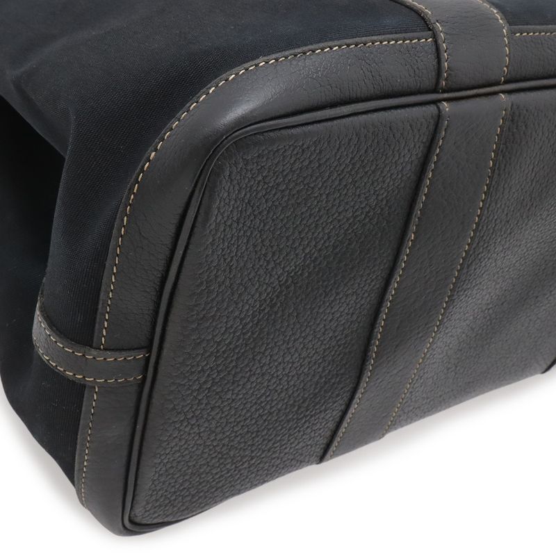 Hermes Garden Party PM Tote Toile Officier Canvas Black Silver