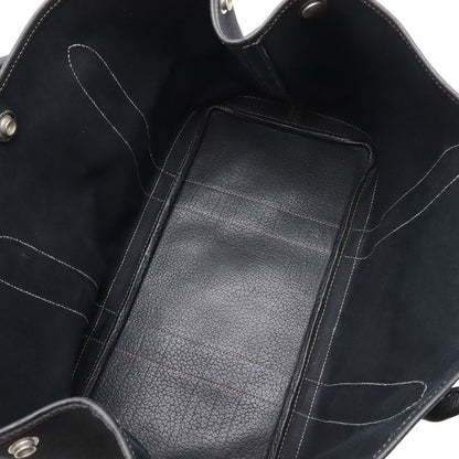 Hermes Garden Party PM Tote Toile Officier Canvas Black Silver