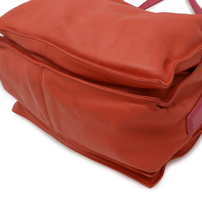 Loewe Flamenco 30 Anagram Shoulder Bag 2-Way Bicolor Fringe Nappa Leather Red
