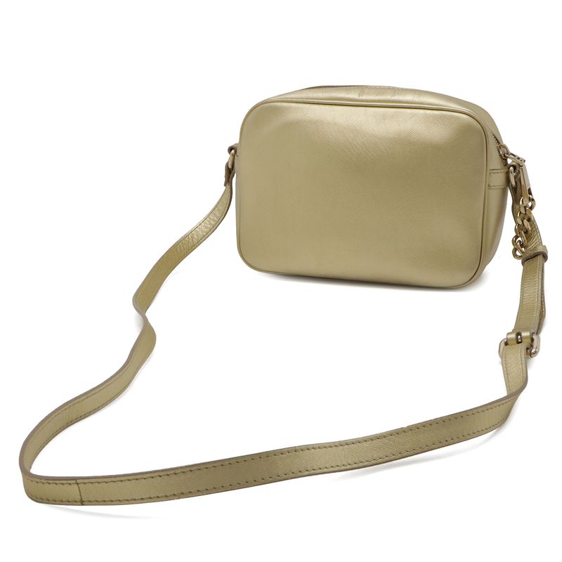 Versace Medusa Shoulder Bag Crossbody Leather Metallic Gold