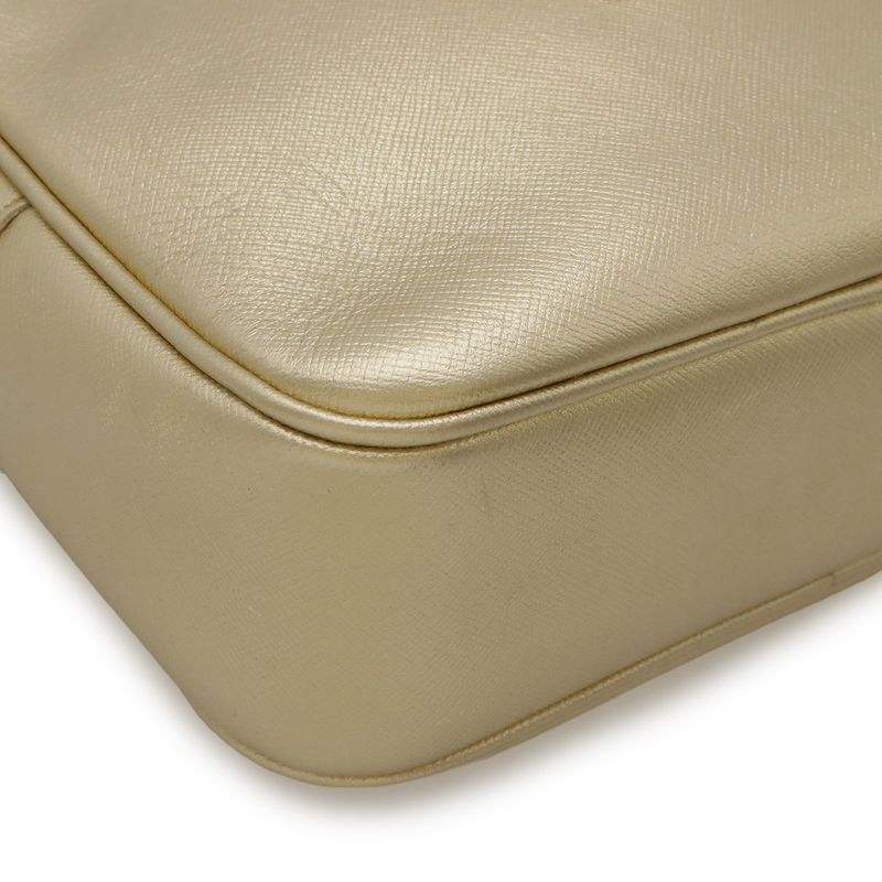 Versace Medusa Shoulder Bag Crossbody Leather Metallic Gold