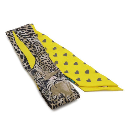 Hermes Twell Twill Scarf Bag Jungle Love Leopard Silk Yellow