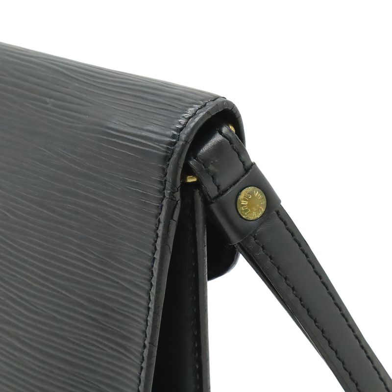 Louis Vuitton Epi Pochette Series Dragonne Second Bag Noir Black Gold