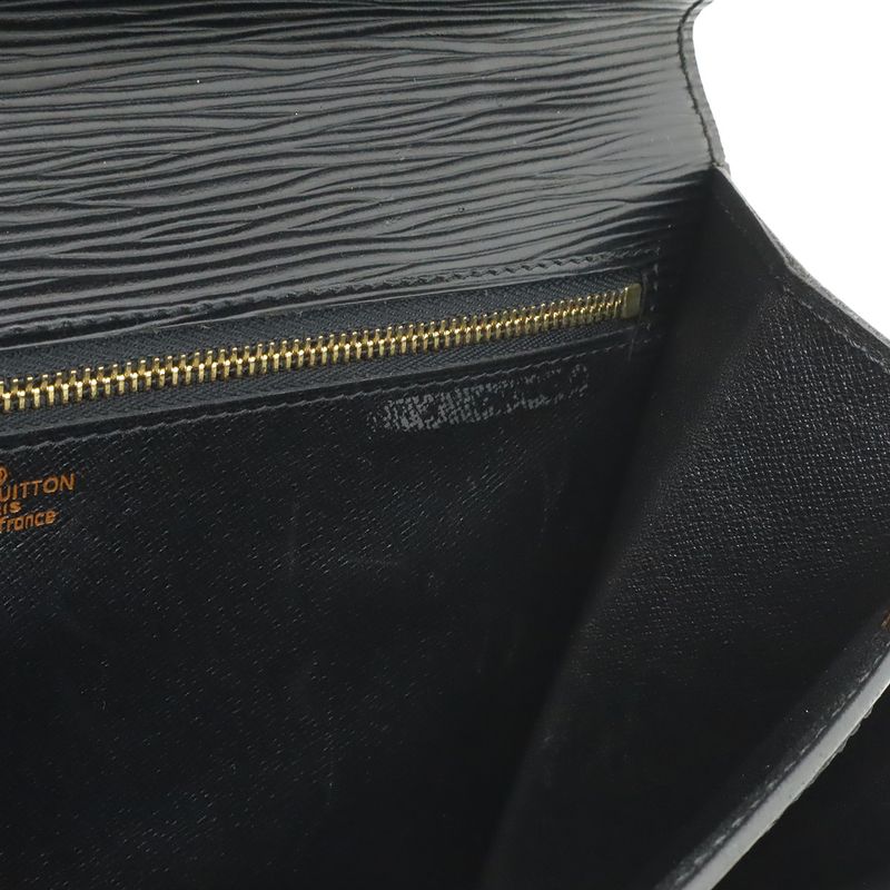 Louis Vuitton Epi Pochette Series Dragonne Second Bag Noir Black Gold