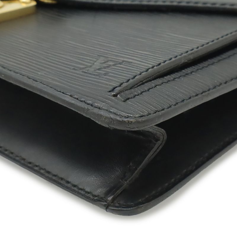 Louis Vuitton Epi Pochette Series Dragonne Second Bag Noir Black Gold
