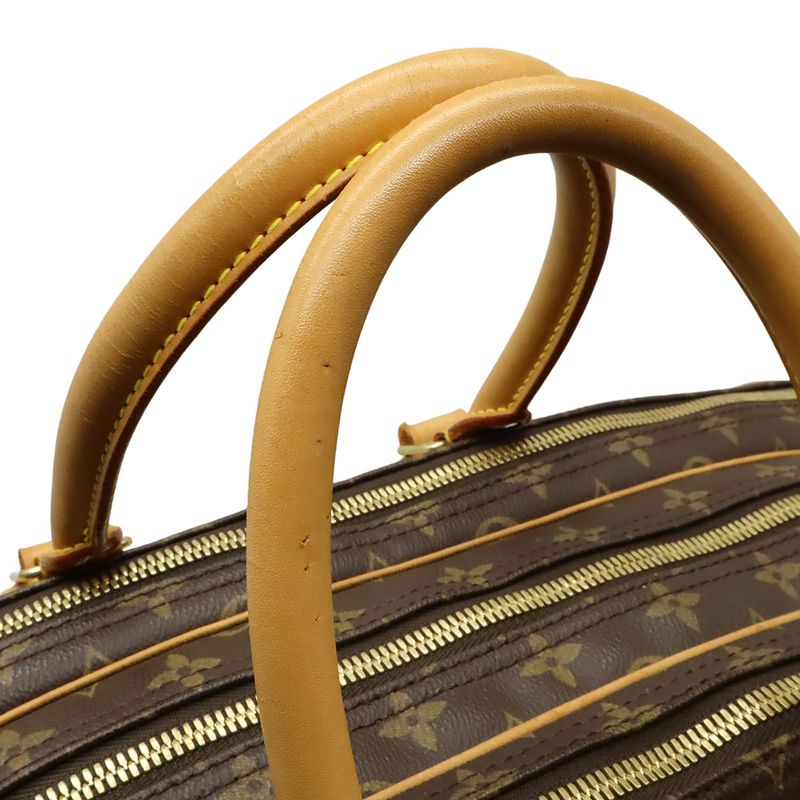 Louis Vuitton Monogram Alize Trois Poche Boston Bag Travel Purse