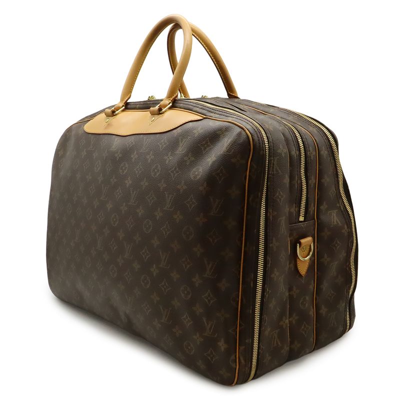 Louis Vuitton Monogram Alize Trois Poche Boston Bag Travel Purse