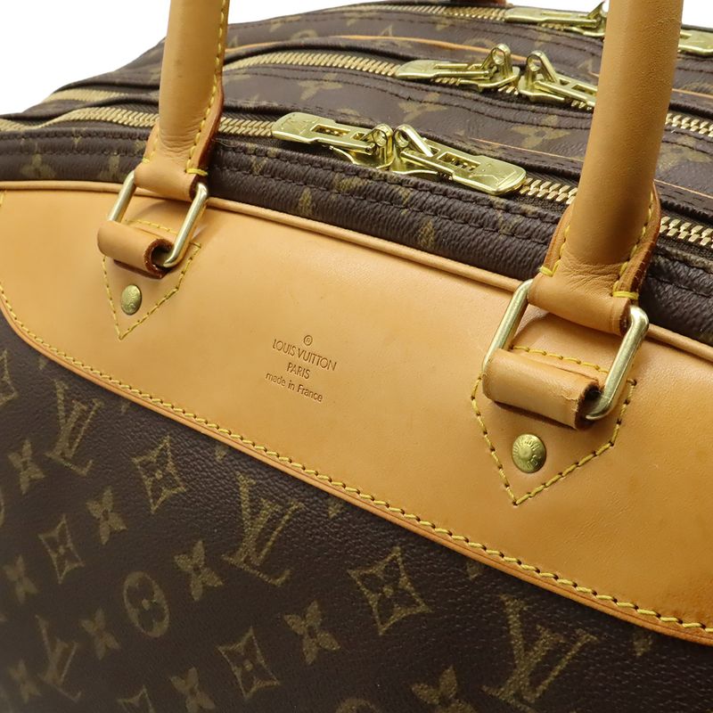 Louis Vuitton Monogram Alize Trois Poche Boston Bag Travel Purse