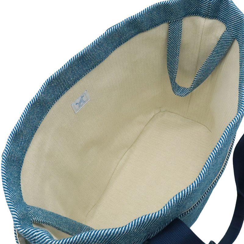 Hermes Animo Natte Mother's Tote Shoulder Bag Horse Wool Blue Pants Diaper