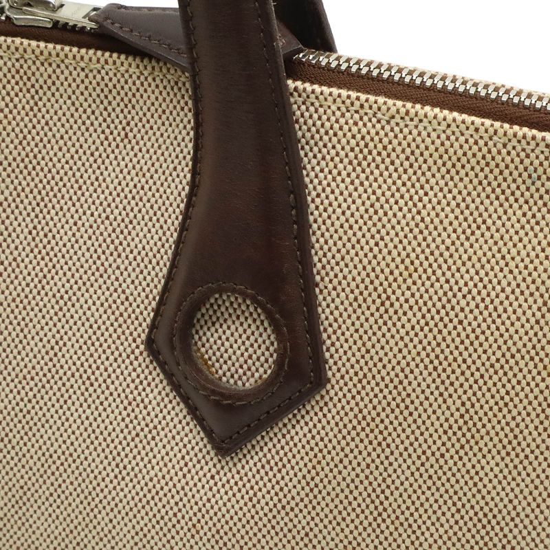 Hermes Sac Eve Mm Tote Canvas Leather Navy Silver Mark