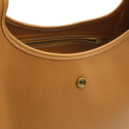 Hermes Saco Shoulder Bag 2-Way Courchevel Leather Natural Brown Gold