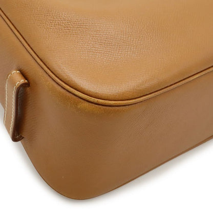 Hermes Saco Shoulder Bag 2-Way Courchevel Leather Natural Brown Gold