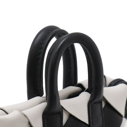 Bottega Veneta Charm Key Holder Mini Pouch Leather White Black