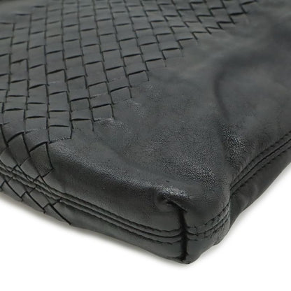 Bottega Veneta Intrecciato Shoulder Bag Crossbody Leather Black