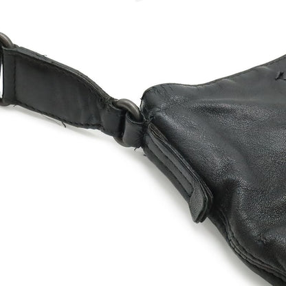 Bottega Veneta Intrecciato Shoulder Bag Crossbody Leather Black