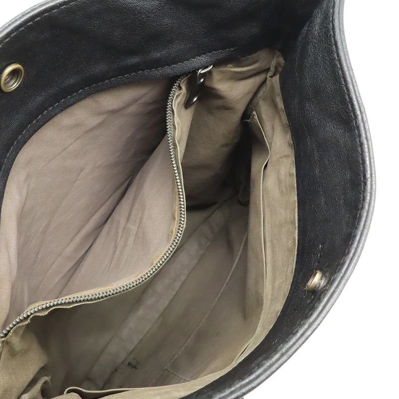 Bottega Veneta Intrecciato Shoulder Bag Crossbody Leather Black