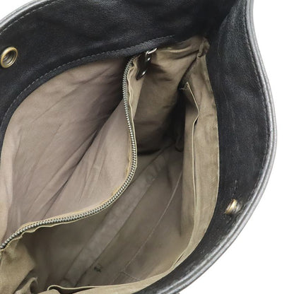 Bottega Veneta Intrecciato Shoulder Bag Crossbody Leather Black
