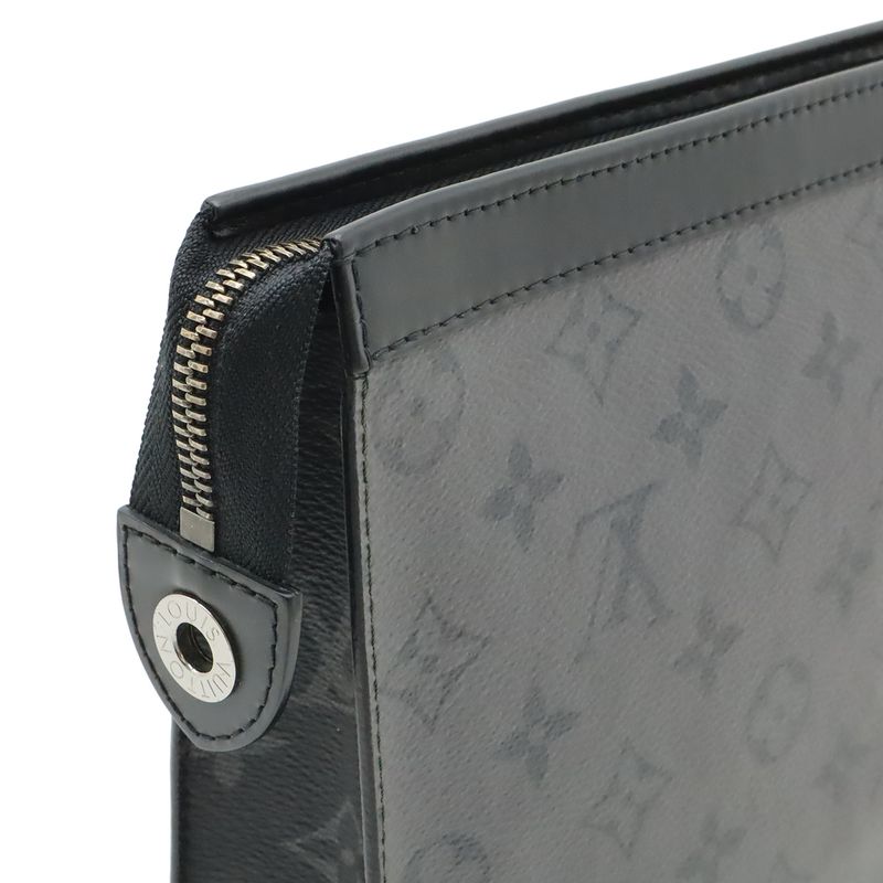 Louis Vuitton Monogram Eclipse Reverse Pochette Voyage MM Clutch Pouch