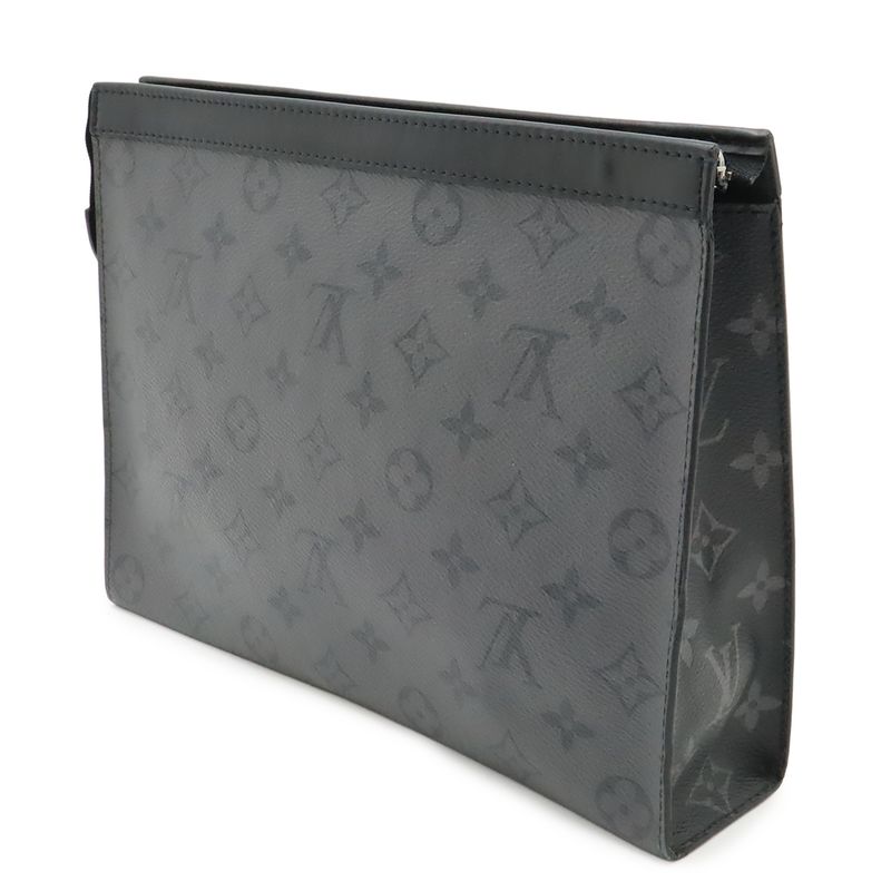 Louis Vuitton Monogram Eclipse Reverse Pochette Voyage MM Clutch Pouch