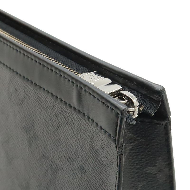 Louis Vuitton Monogram Eclipse Reverse Pochette Voyage MM Clutch Pouch