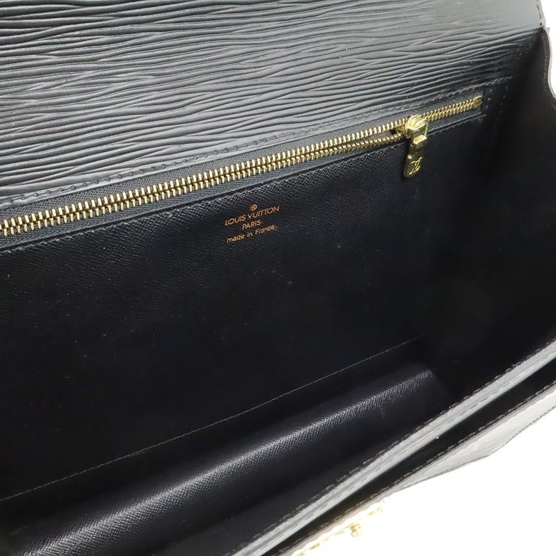 Louis Vuitton Epi Monceau Second 2-Way Shoulder Bag Noir Black Gold