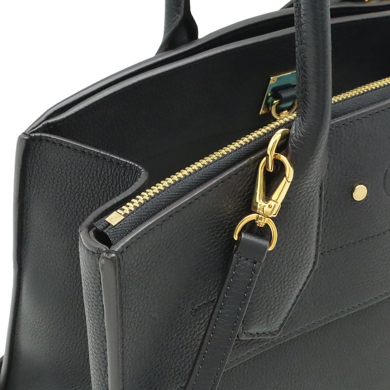 Louis Vuitton City Steamer Mm 2-Way Shoulder Bag Taurillon Leather Noir Black