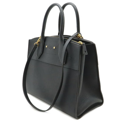 Louis Vuitton City Steamer Mm 2-Way Shoulder Bag Taurillon Leather Noir Black